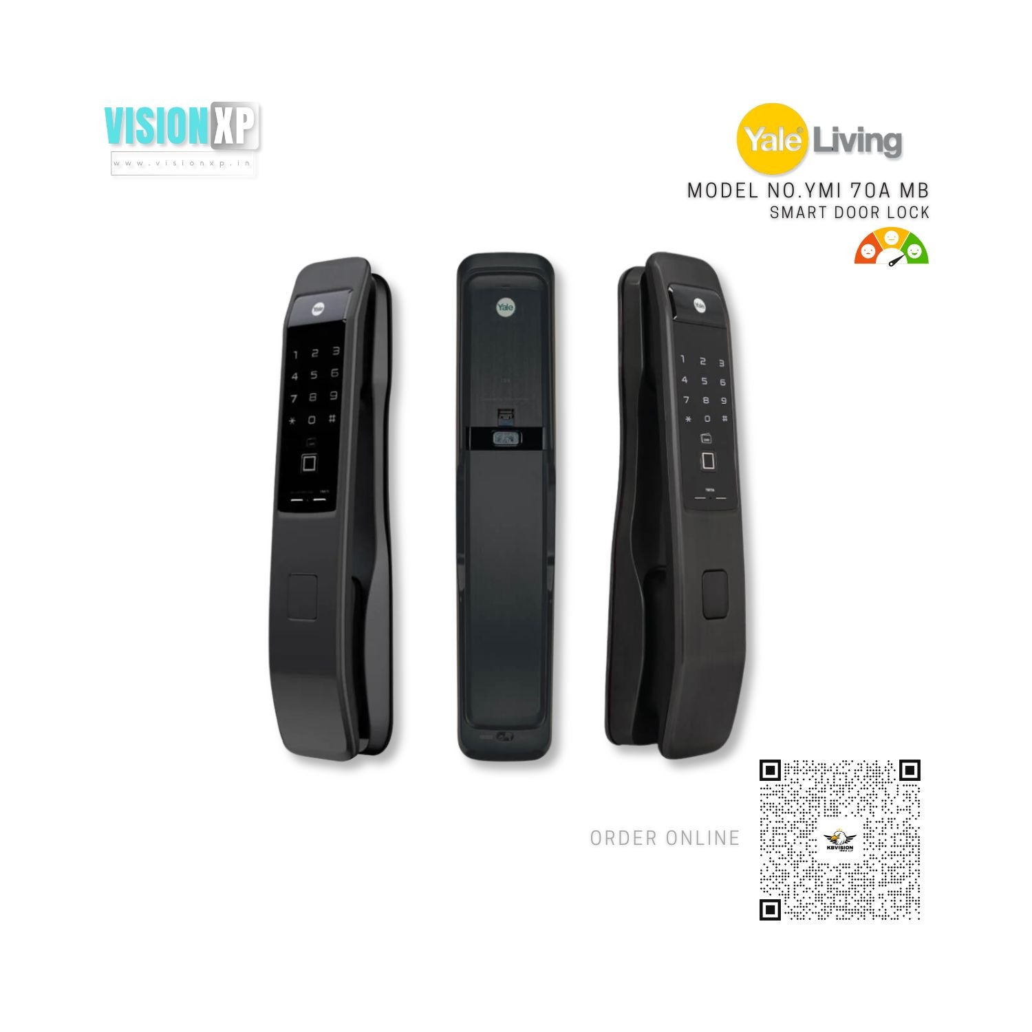 Yale YMI 70 Pull Push Finger Print Smart Door Lock Yale YMI 70 Pull Push Finger Print Smart Door Lock